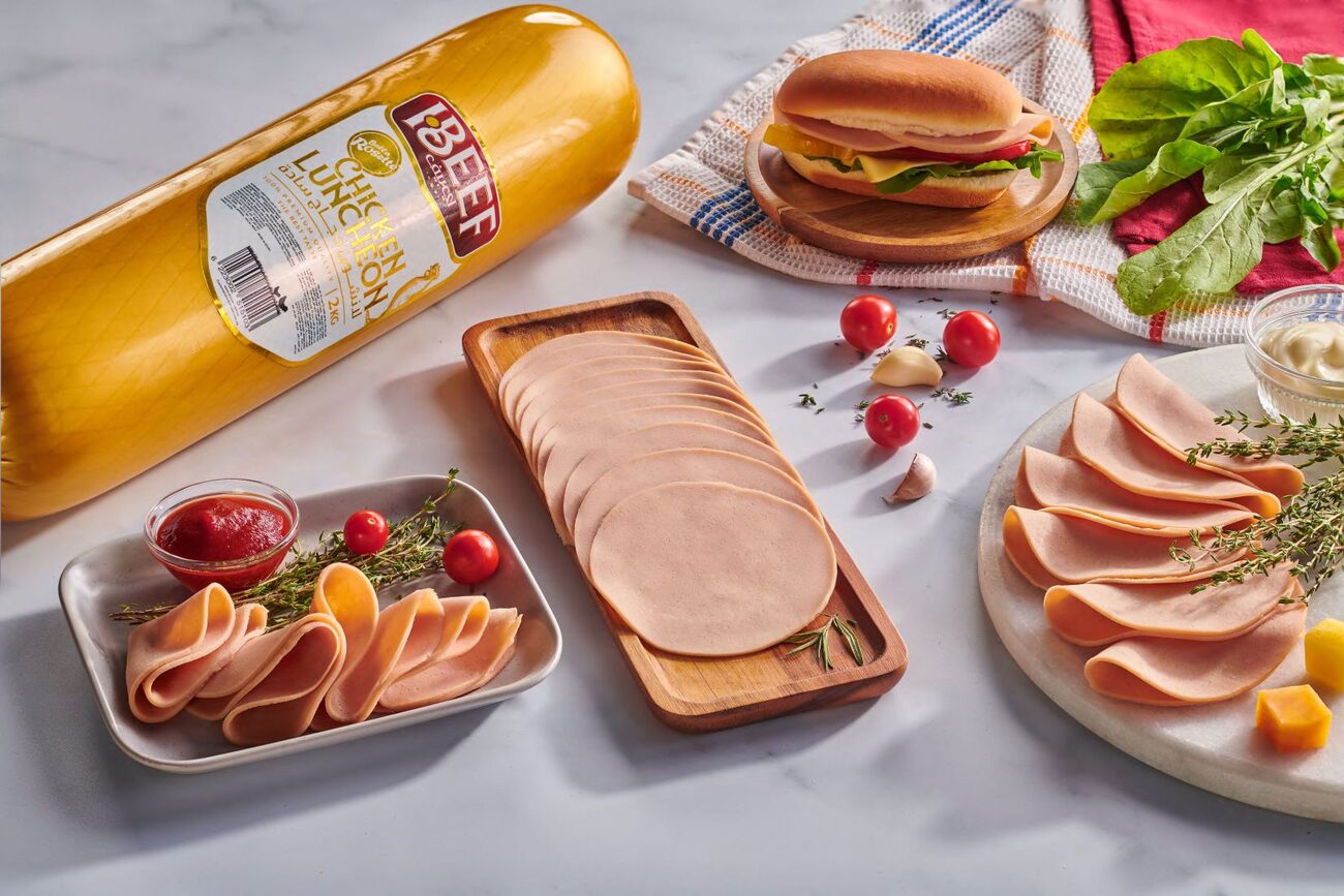 iBeef smoked beef salami with fanned slices on marble
